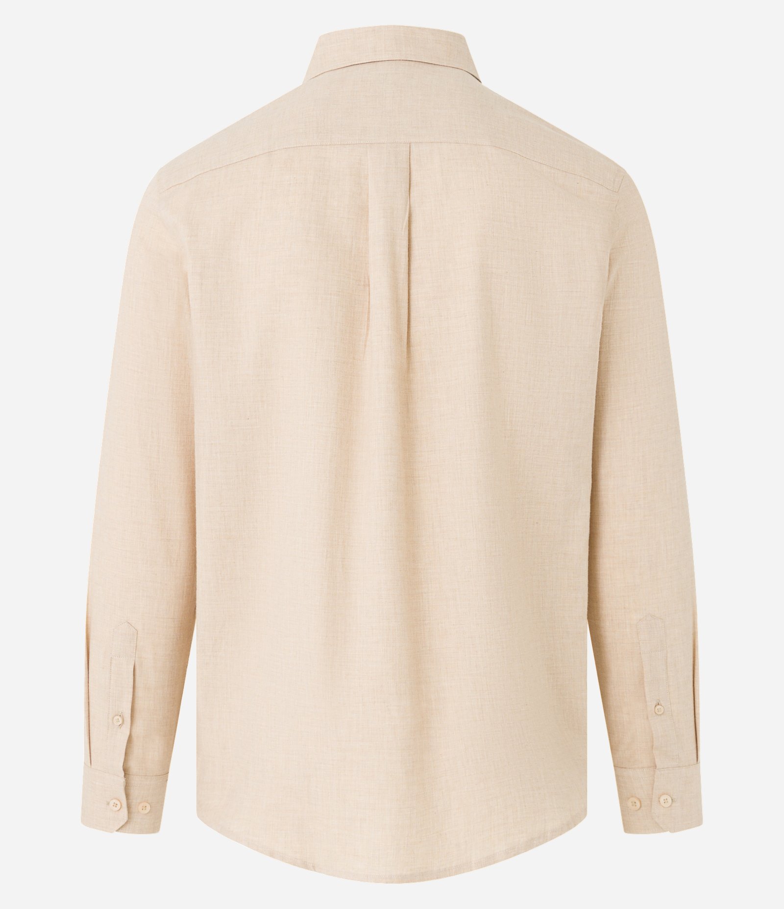 Camisa em Algodão com Botões Frontais e Efeito Mescla Bege Creme 7