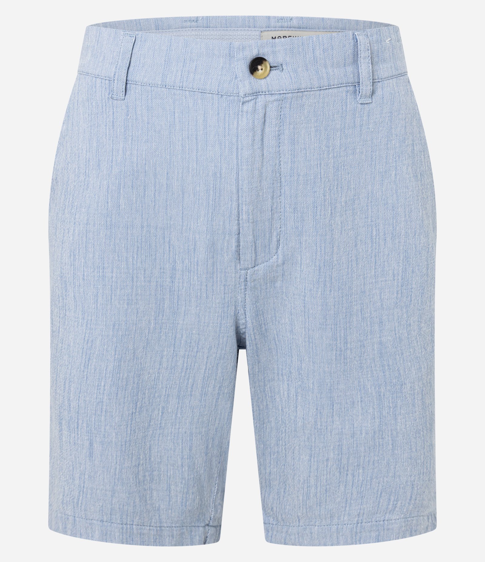 Bermuda Slim Texturizada em Linho com Algodão Azul Claro 5