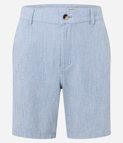 Bermuda Slim Texturizada em Linho com Algodão