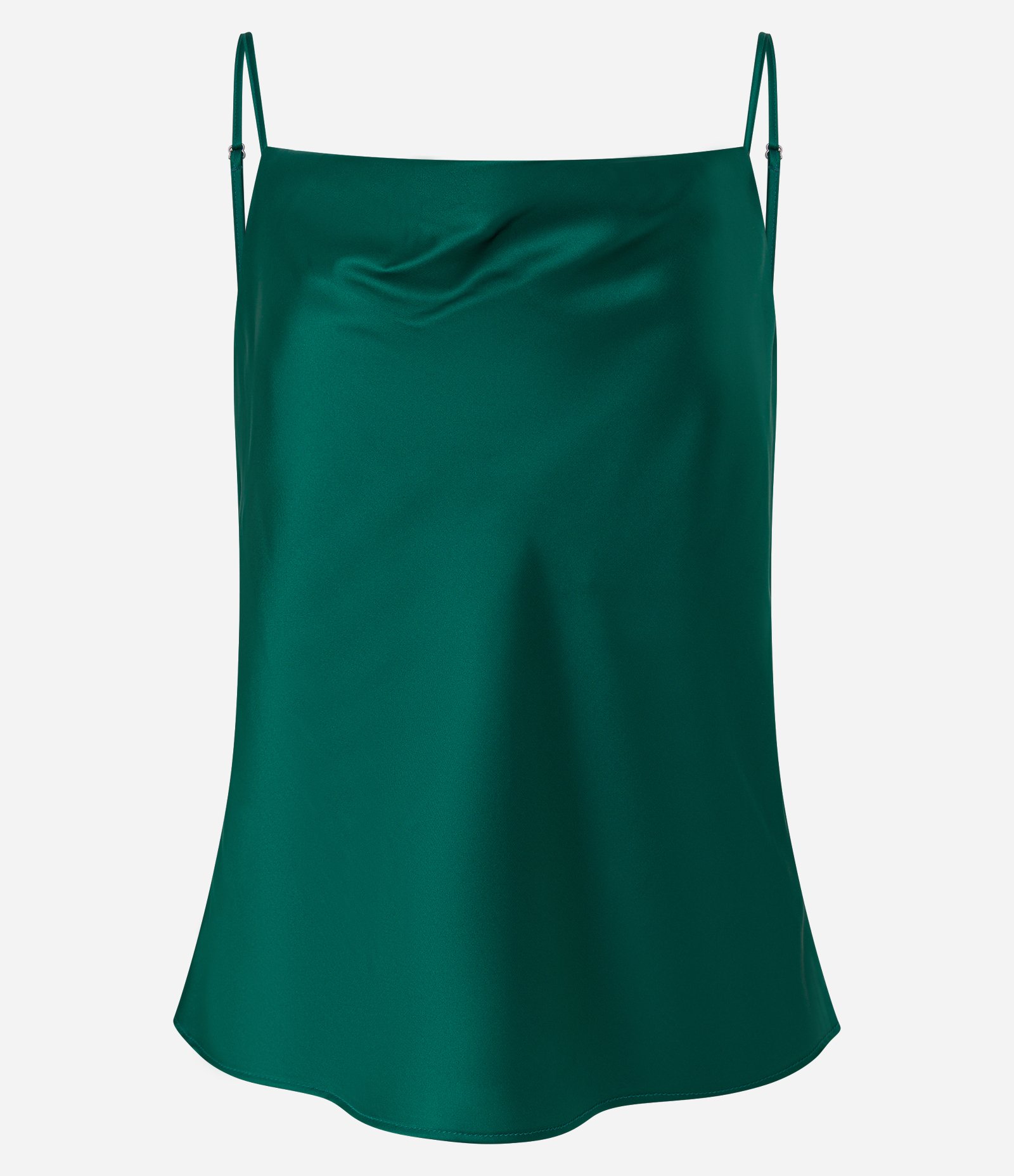 Blusa de Alcinha em Cetim com Decote Degagê Verde Escuro 5