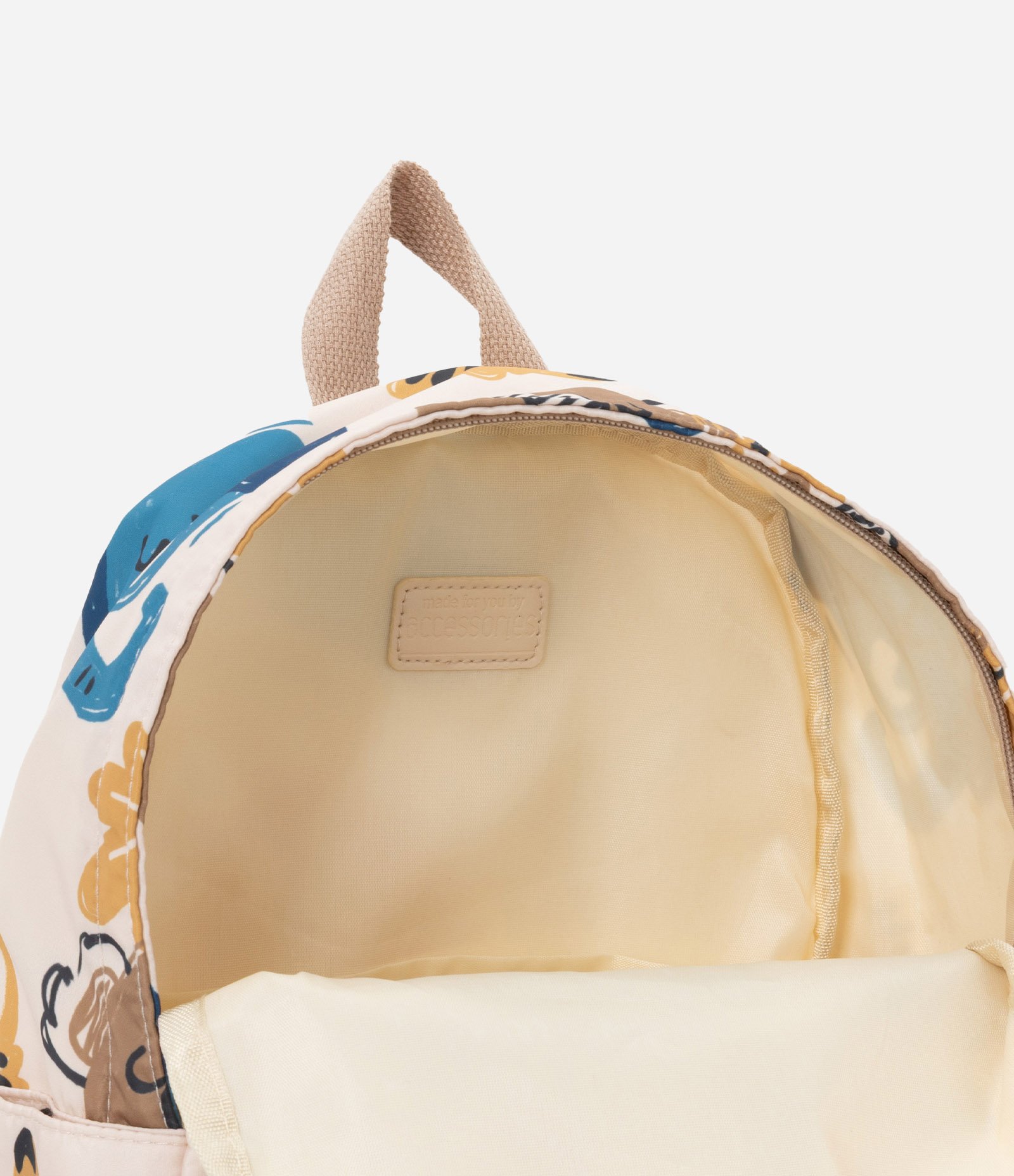 Mochila Infantil com Estampa de Bichinhos Bege 3