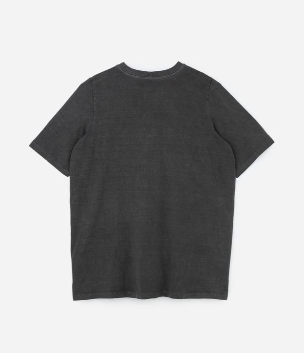Camiseta Manag Curta com Dead Smile Nirvana Estampado Curve & Plus Size Preto Estonado 6