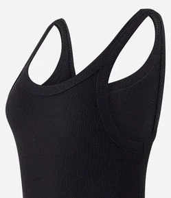 Vestido Curto em Ribana com Textura Canelada