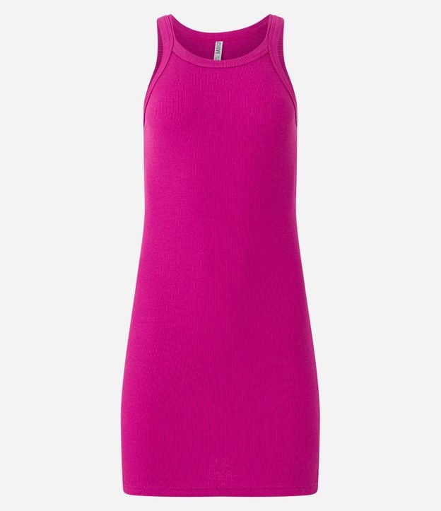 Vestido Curto em Ribana com Textura Canelada