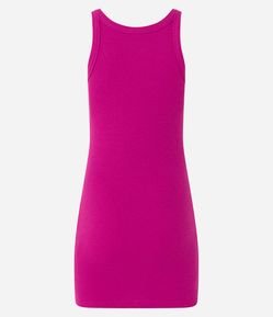 Vestido Curto em Ribana com Textura Canelada