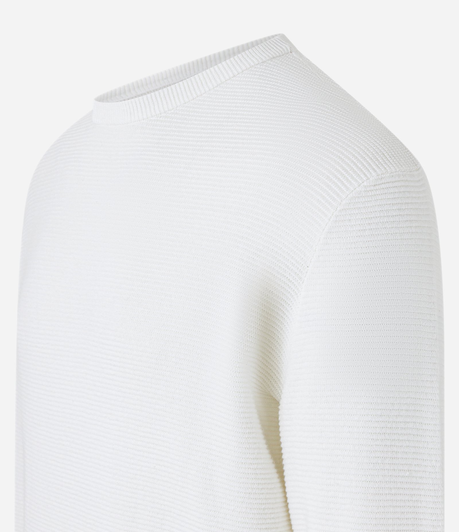 Suéter Comfort em Tricô com Texturizado Branco 6