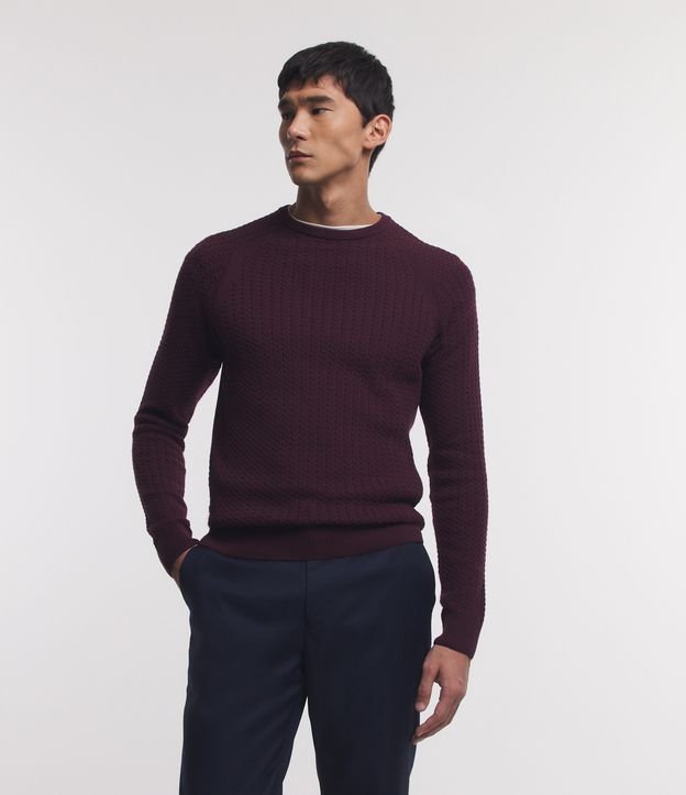 Suéter Texturizado em Algodão