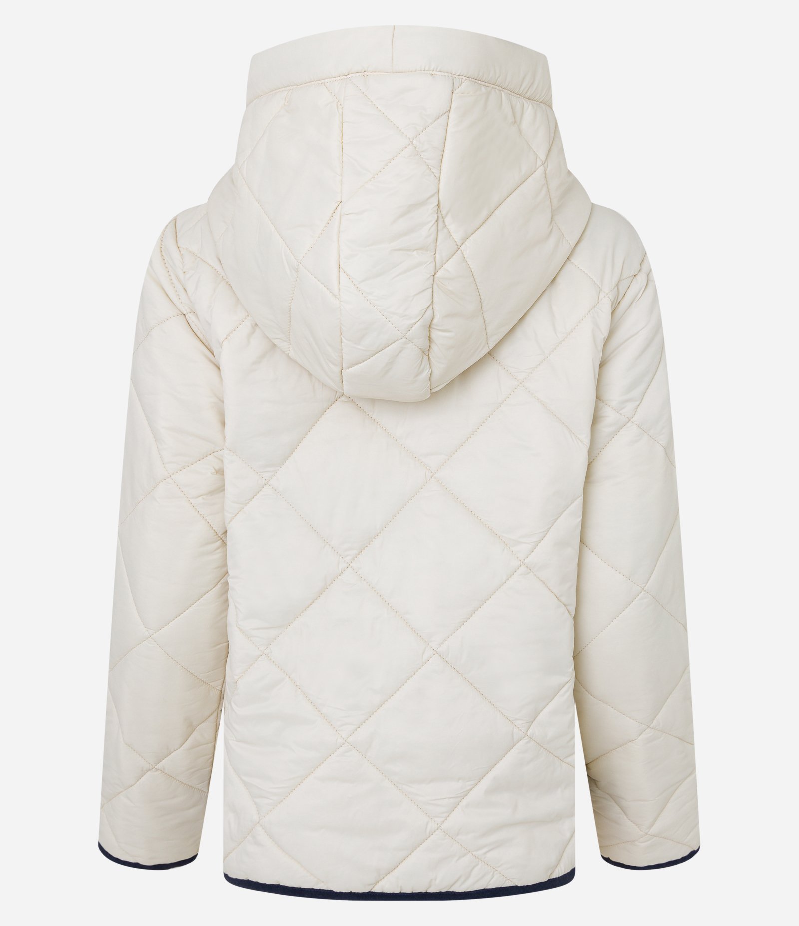 Jaqueta em Microfibra Matelassê com Contraste na Barra Off White 6