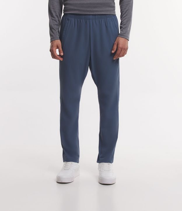 Calça com Cós Elástico e Recortes