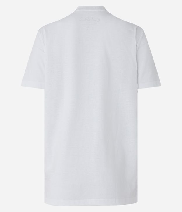 Camiseta Alongada em Meia Malha com Estampa Kurt Cobain Branco 6