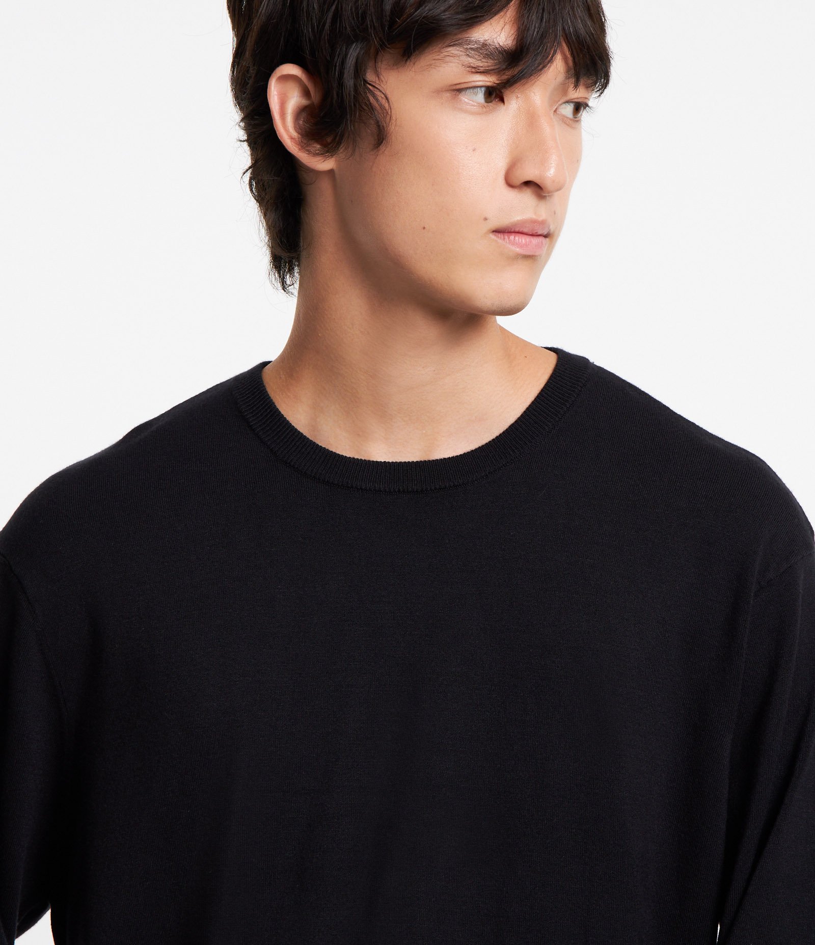 Suéter Comfort em Tricô com Gola Redonda Preto 4