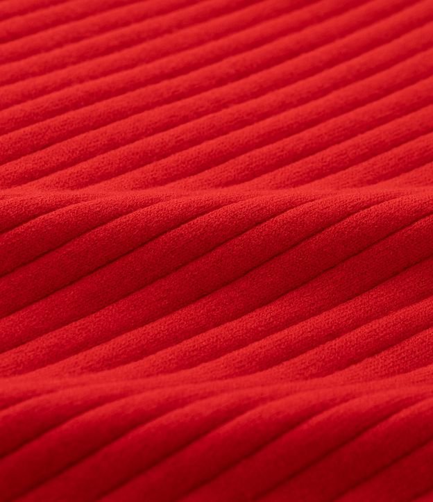 Suéter Canelado em Tricô Curve & Plus Size Vermelho 8