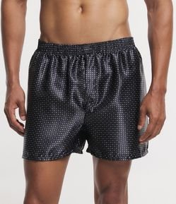 Cueca Samba Canção Acetinada com Estampa de Gravataria