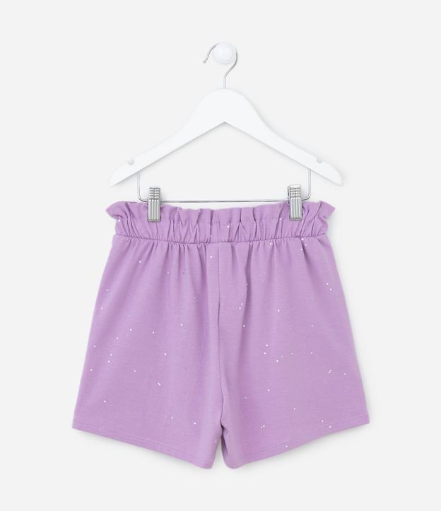 Short Clochard Infantil com Glitter Holográfico - Tam 5 a 14 Anos