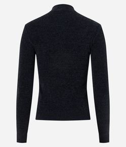 Blusa em Chenille com Gola Altinha