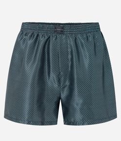 Cueca Samba Canção Acetinada com Estampa Gravataria