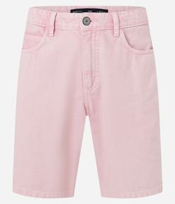 Bermuda Slim em Sarja Marmorizada com Bolsos