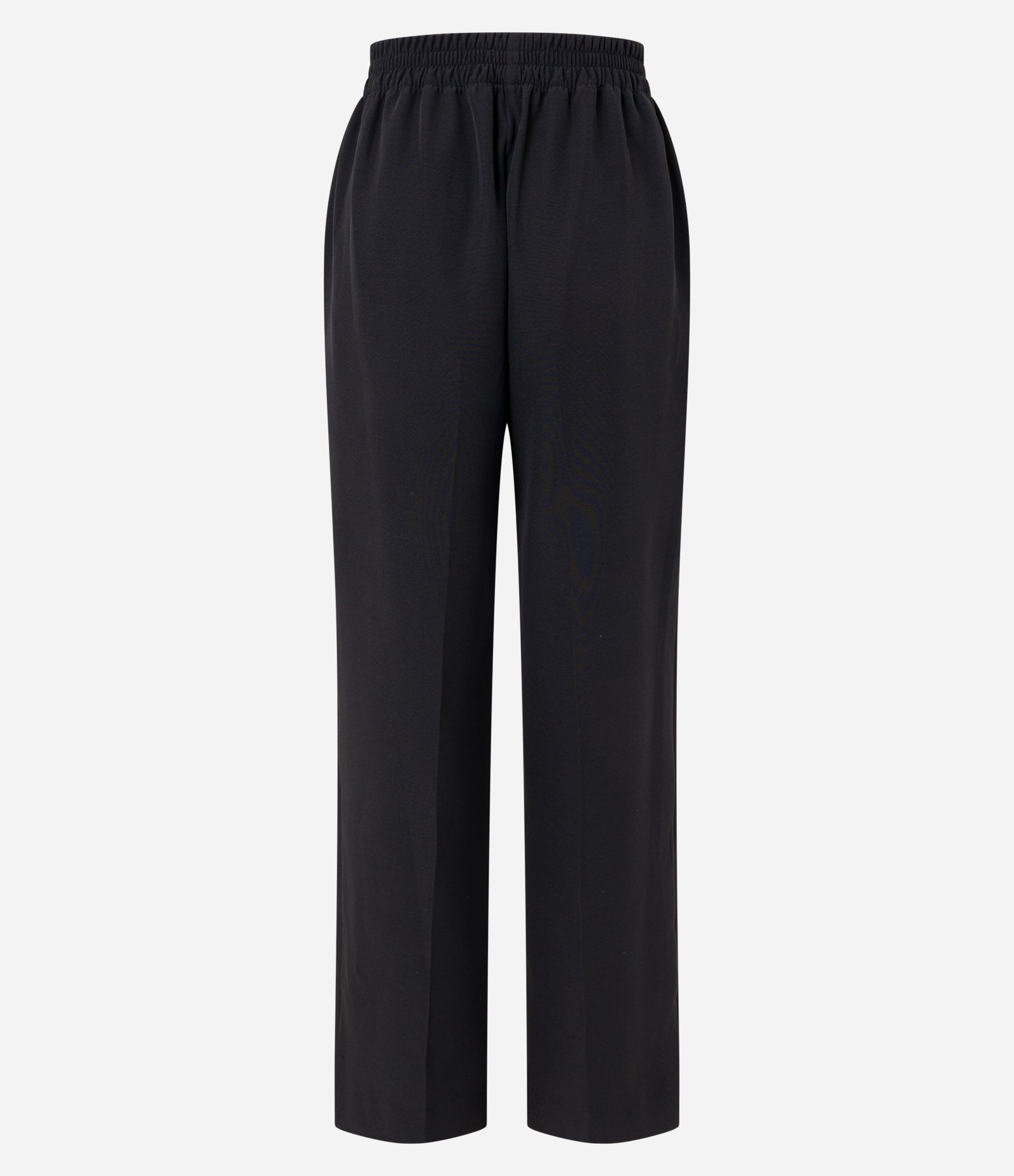 Calça Wide Leg Alfaiatada com Cós Elástico nas Costas Preto 5