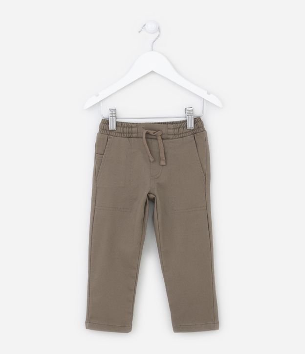 Calça Jogger Infantil em Sarja - Tam 1 a 5 anos