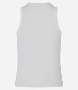 Blusa Regata Básica em Ribana com Leve Textura