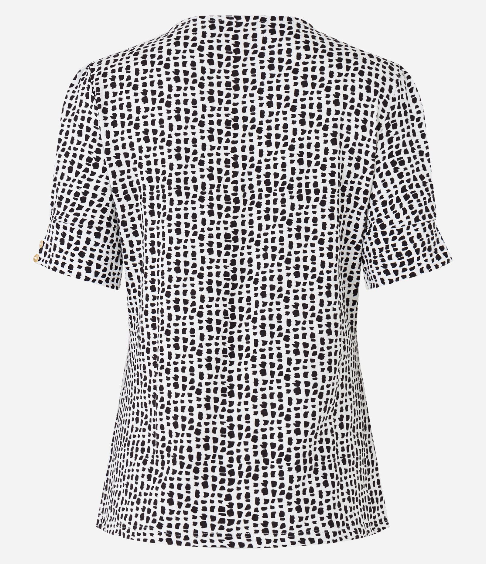 Blusa Manga Curta em Meia Malha com Estampa Geométrica Off White 2