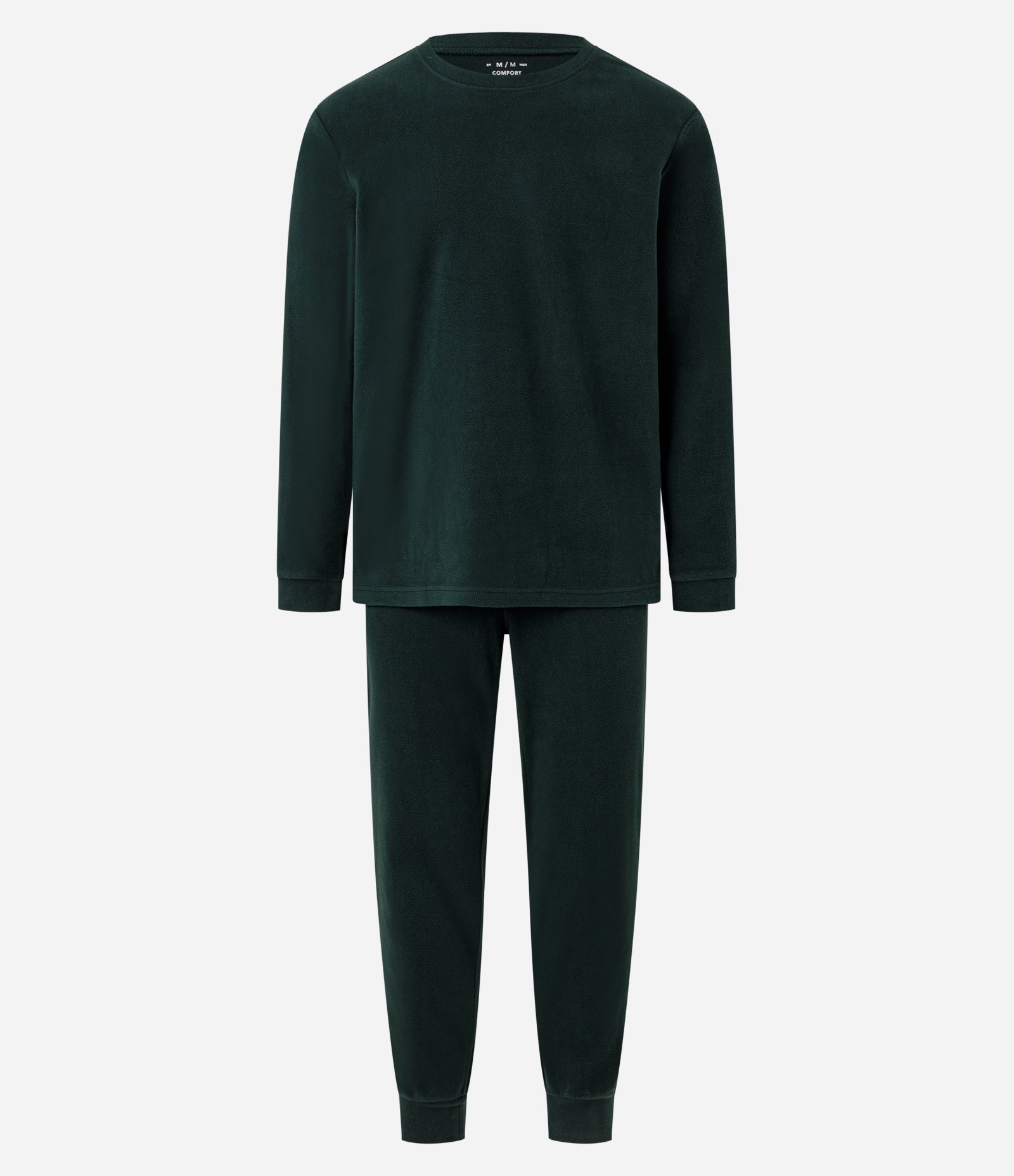 Pijama Longo em Fleece com Textura e Manga Longa Verde 5