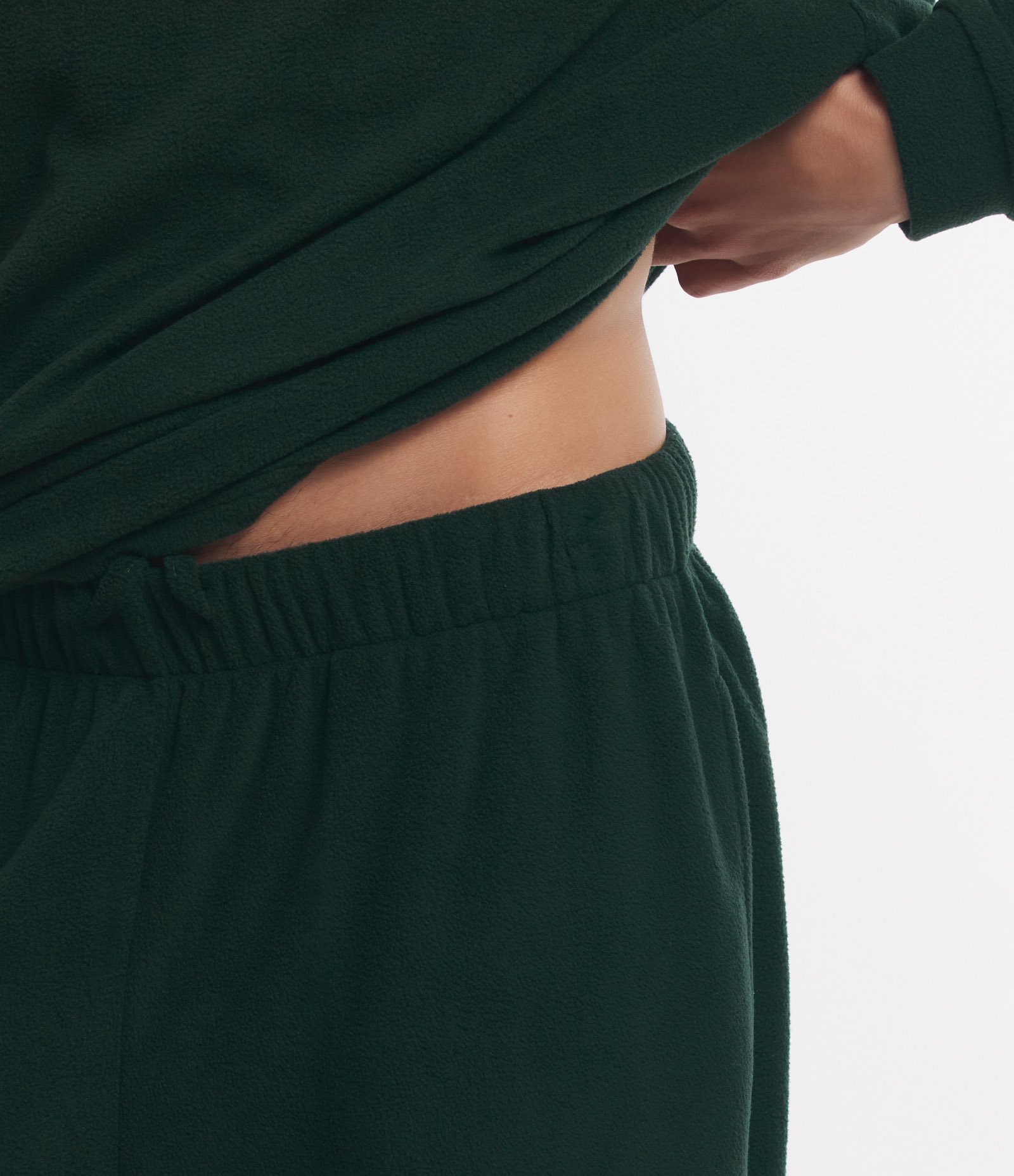 Pijama Longo em Fleece com Textura e Manga Longa Verde 4
