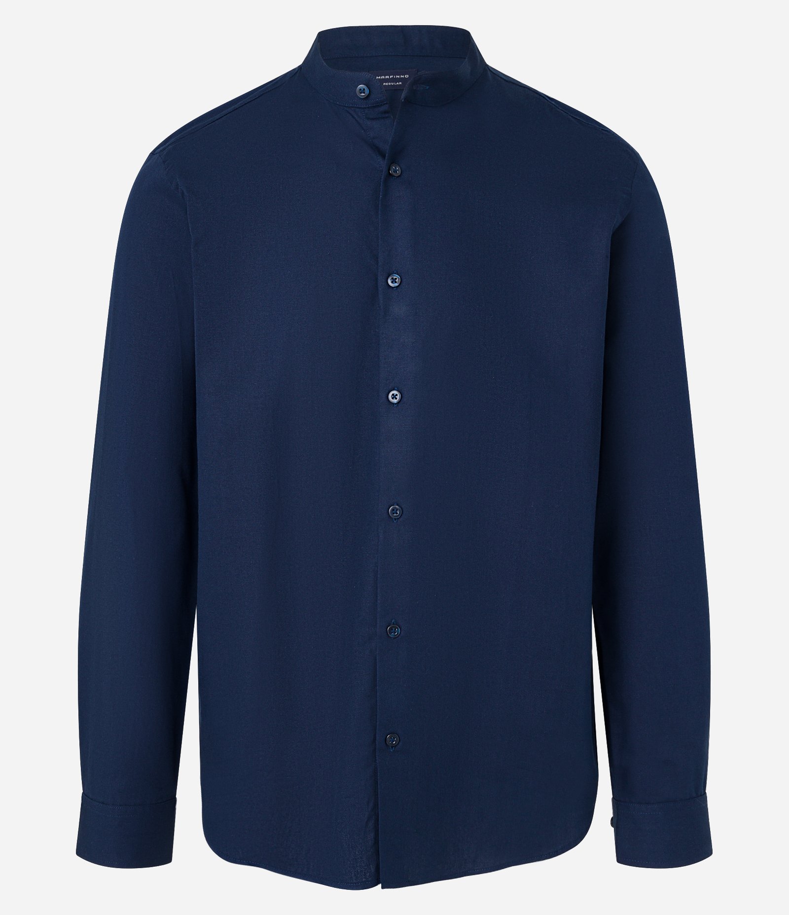 Camisa Regular Básica em Oxford com Gola Padre Azul Escuro 6