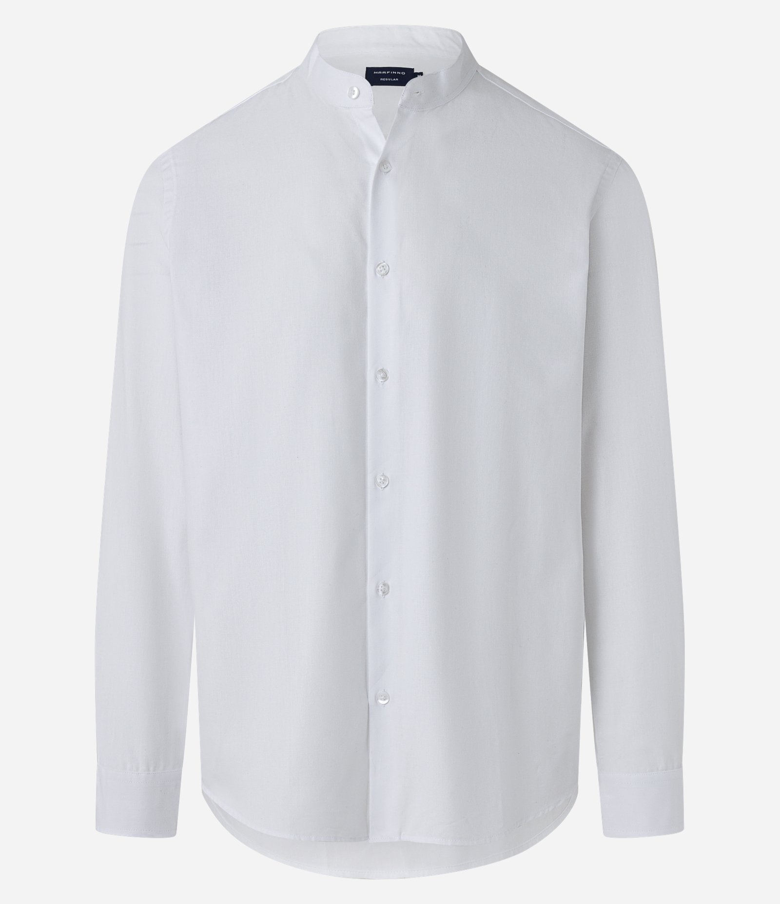 Camisa Regular Básica em Oxford com Gola Padre Off White 5
