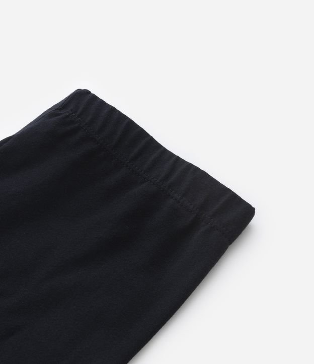 Calça legging preto em cotton com elástico no cós - Moda casual e sleepwear  para crianças de 0 a 16 anos