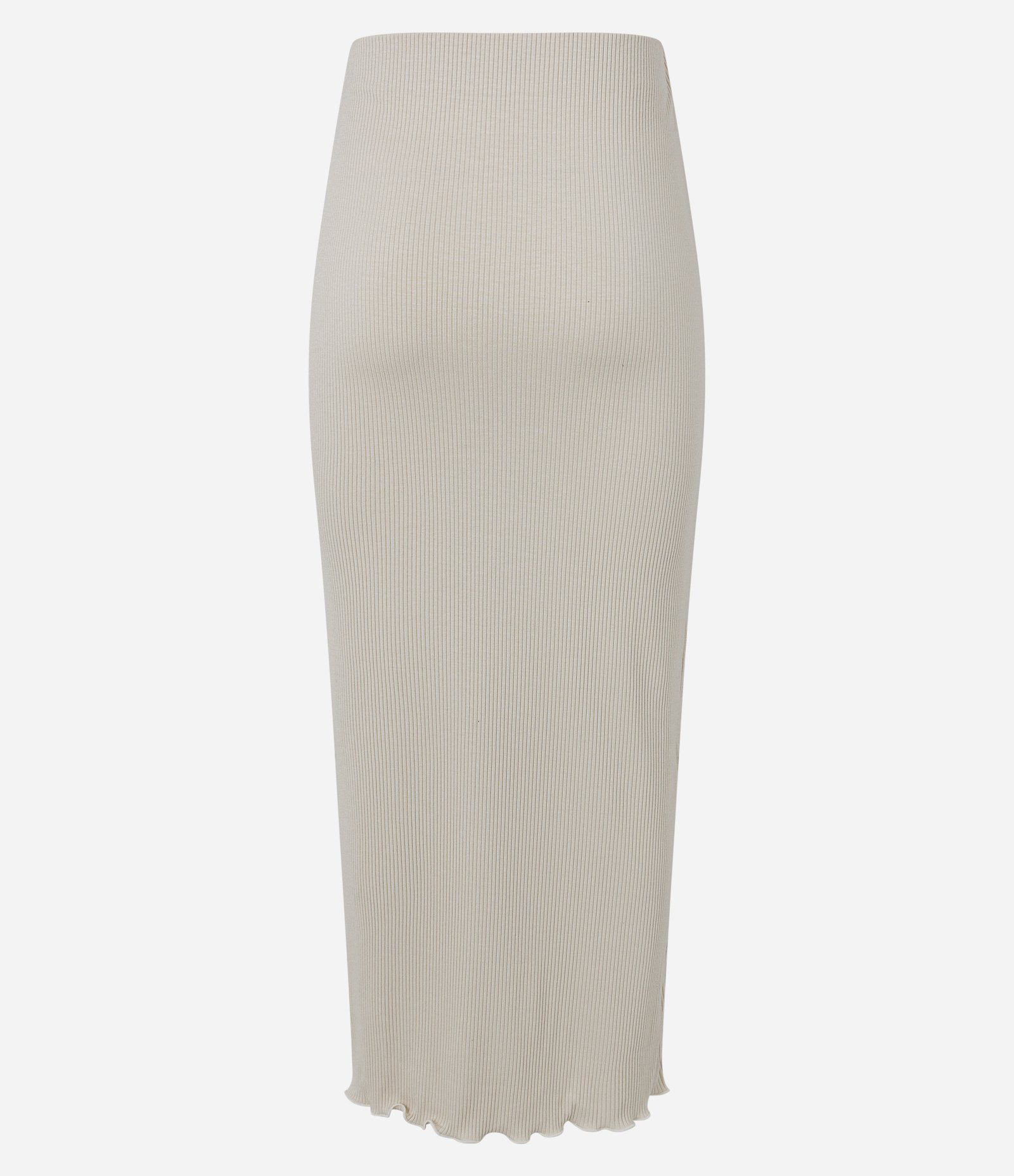 Saia Midi em Ribana com Fenda e Barra Picot 3