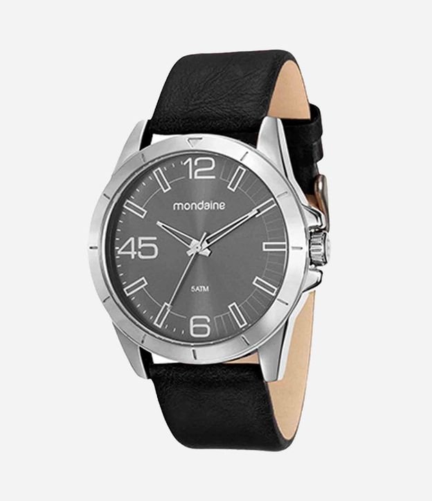 Relógio Mondaine Analógico com Pulseira em Couro e Caixa em Metal 76656G0MVNH5