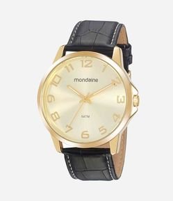 Relógio Mondaine Analógico com Pulseira em Couro e Caixa em Metal 99517GPMVDH1