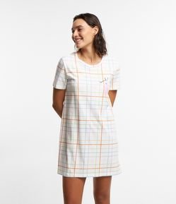 Camisola Curta em Meia Malha com Estampa de Urso