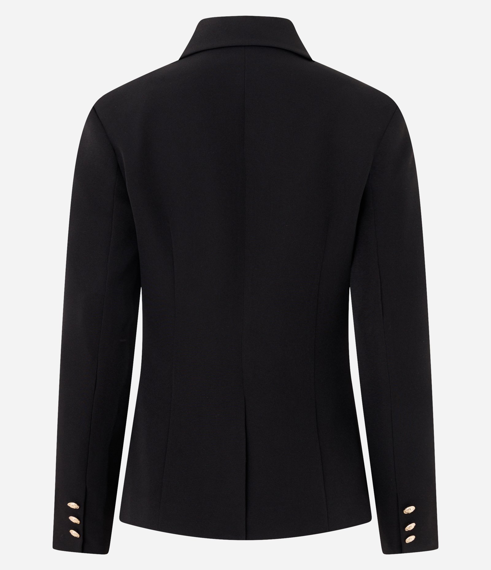 Blazer em Crepe com Botão Único e Bolso com Lapela Preto 8