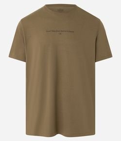 Camiseta Comfort em Meia Malha com Lettering Good Times From Sunshine