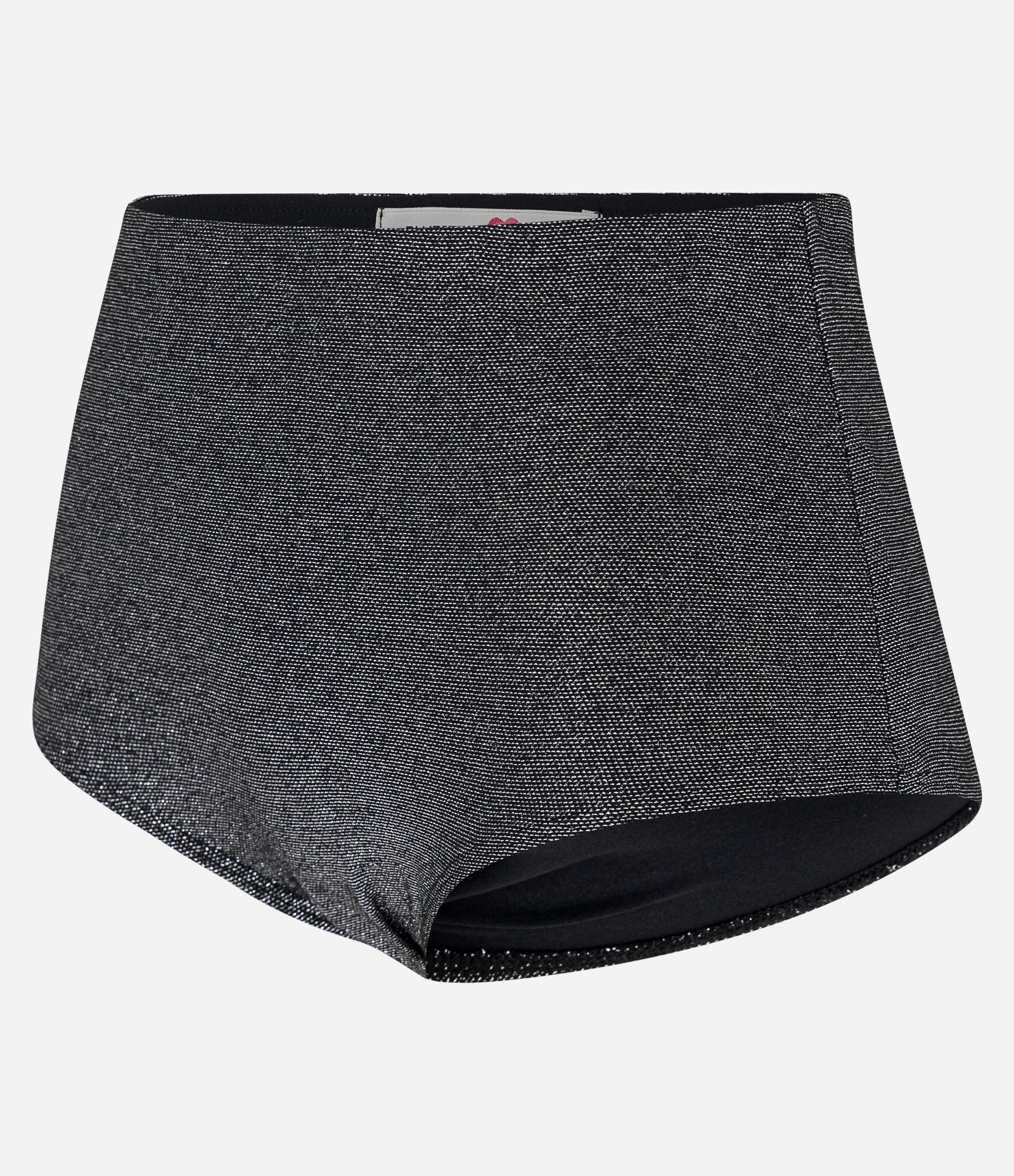 Short Hot Pants com Fio Metalizado Preto 6