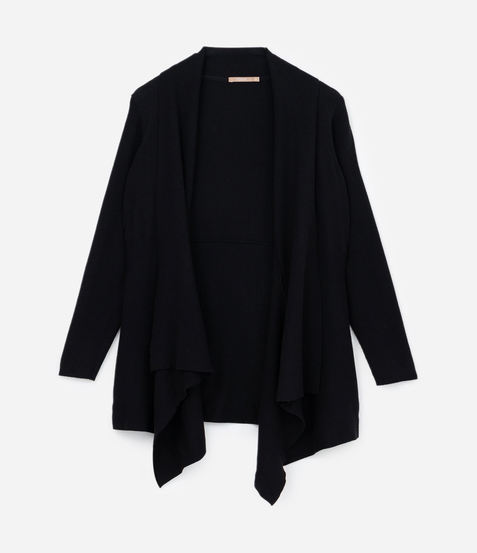 Cardigan Alongado em Tricô com Barra Pontuda Curve & Plus Size Preto 5