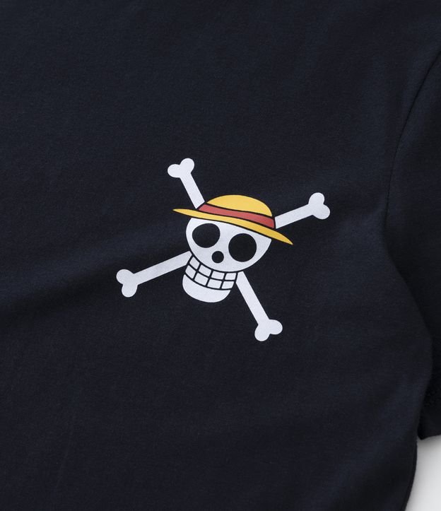 Camiseta Infantil com Estampa Luffy One Piece - Tam 5 a 14 Anos Amarelo