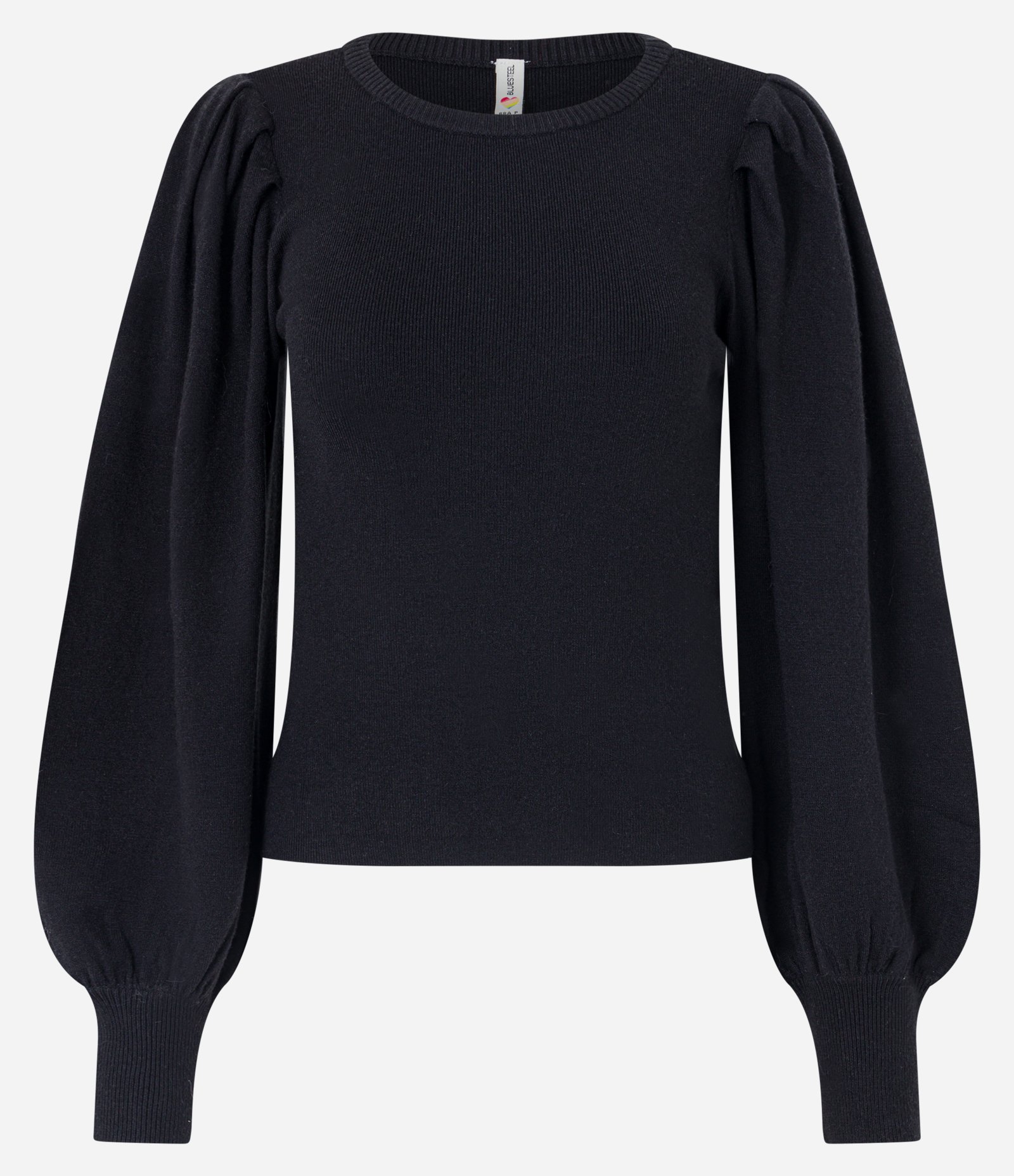 Blusa em Tricô com Manga Bufante e Punho Largo Preto 5