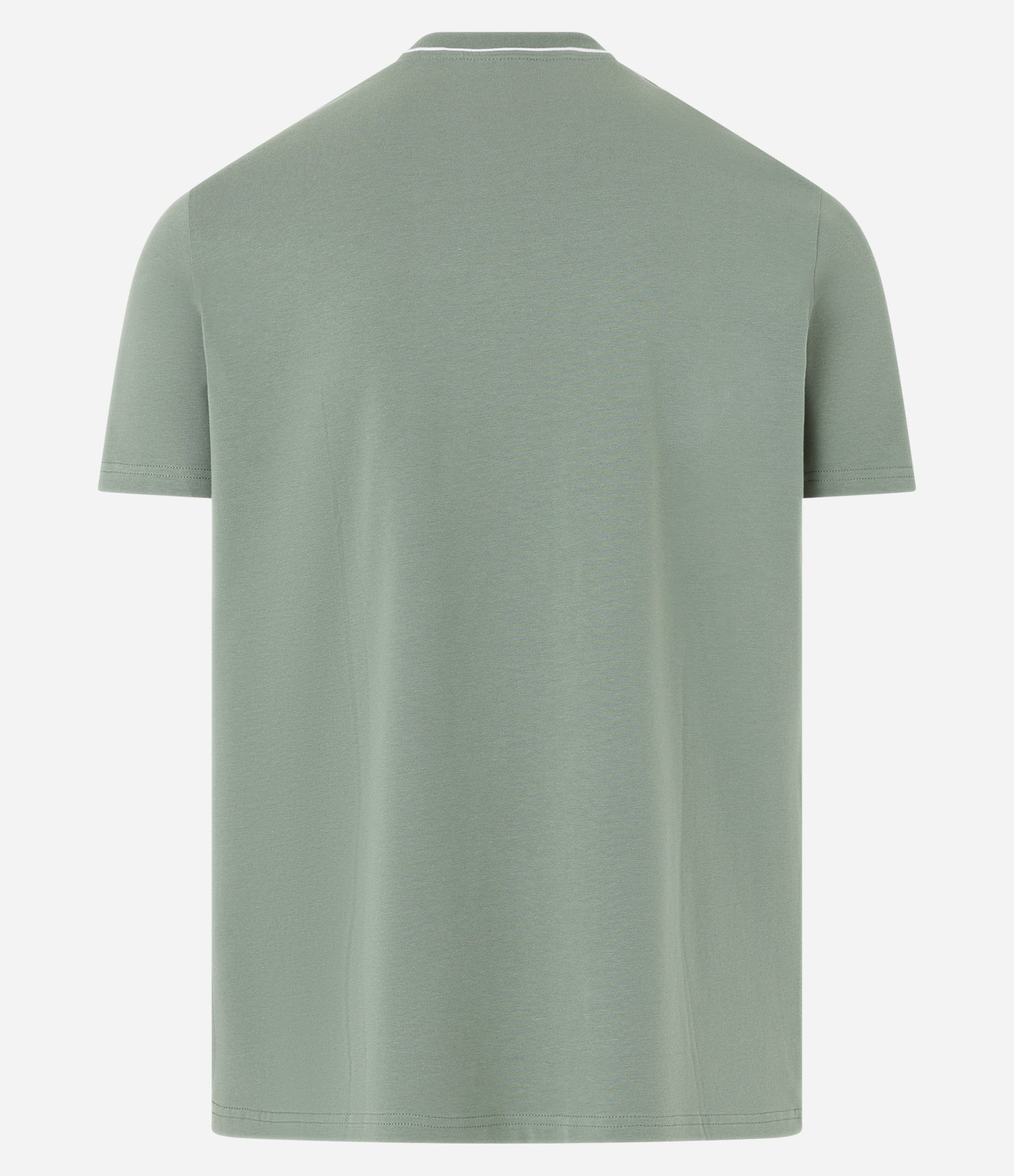 Camiseta em Algodão com Friso Contrastante na Gola Verde 6