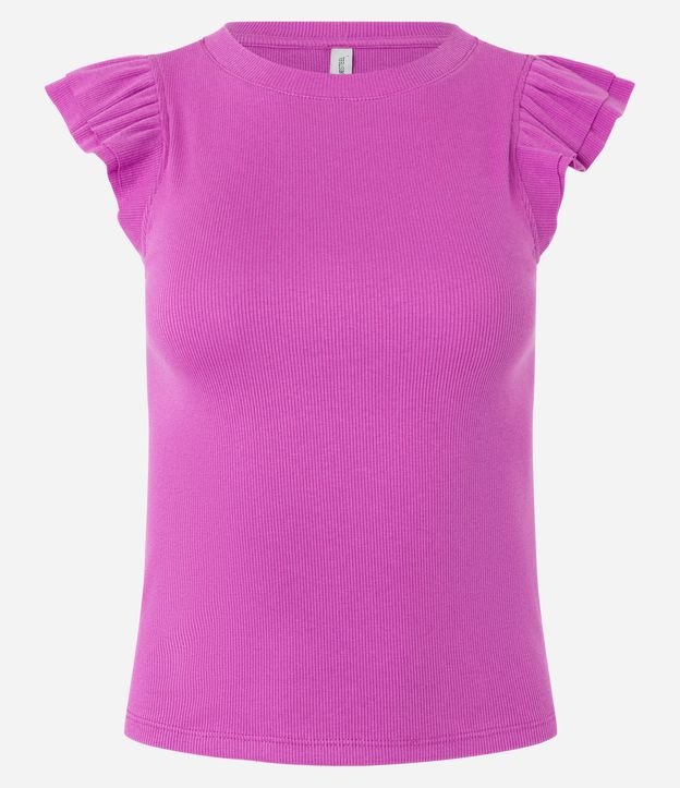Blusa sem Manga em Ribana com Babadinhos Duplo na Cava
