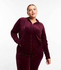Jaqueta em Fleece com Bolso Embutido Curve & Plus Size