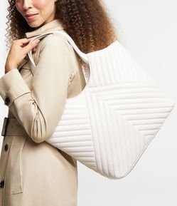 Bolsa Shopper Grande com Textura Matelassê