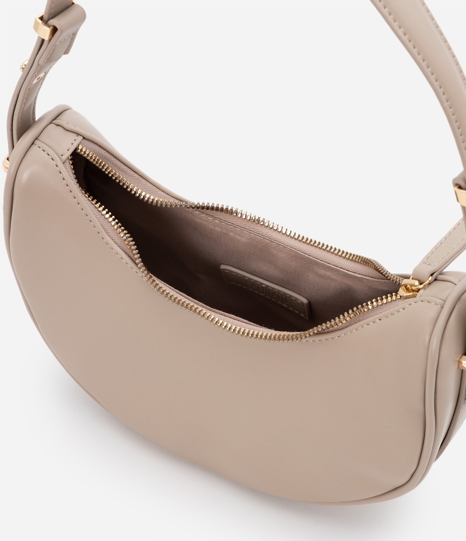 Bolsa Baguete em Pu Meia Lua com Detalhes em Metal na Alça 4