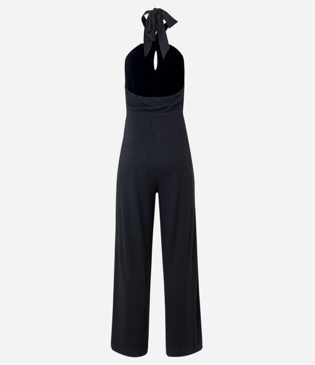 Macacão Pantalona Texturizado Frente Única com Nó e Amarração 5