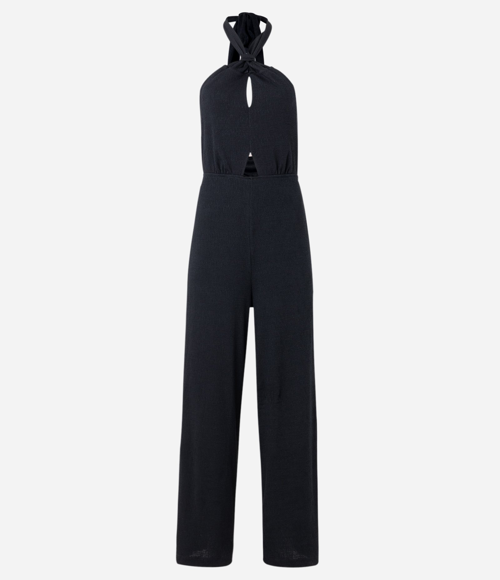 Macacão Pantalona Texturizado Frente Única com Nó e Amarração 4