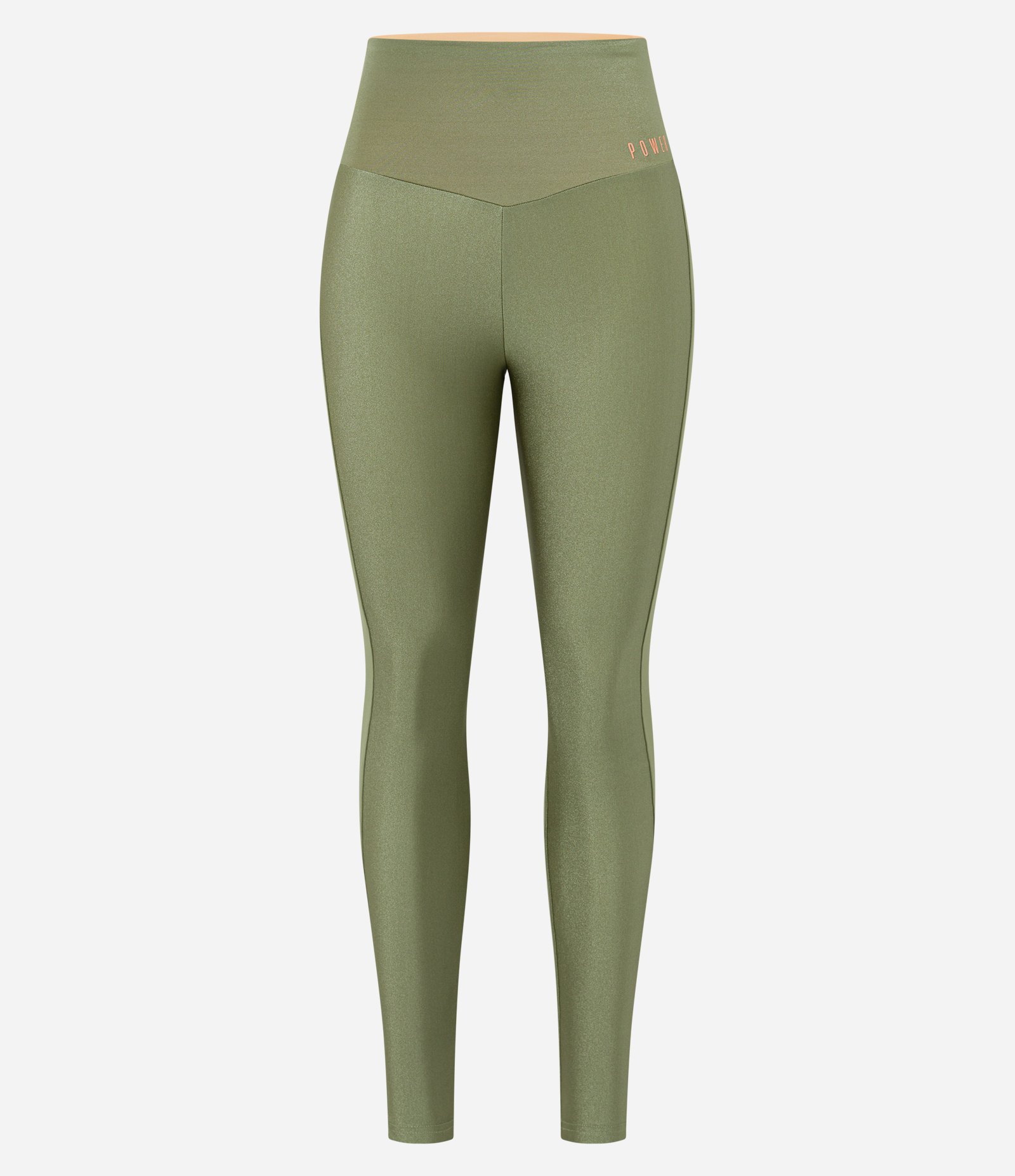 Calça Legging Esportiva em Microfibra com Efeito Brilhoso Verde 7