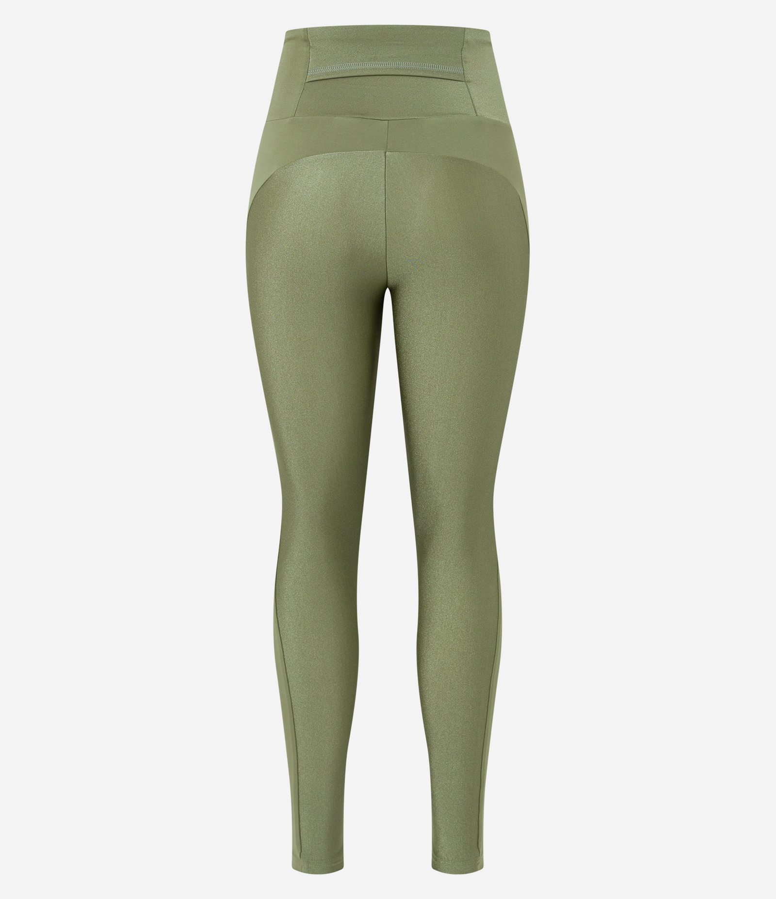 Calça Legging Esportiva em Microfibra com Efeito Brilhoso Verde 8