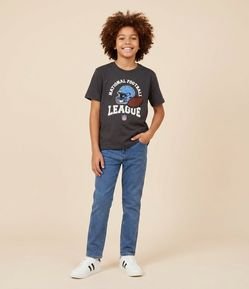 Calça Slim Infantil em Jeans - Tam 5 a 14 anos